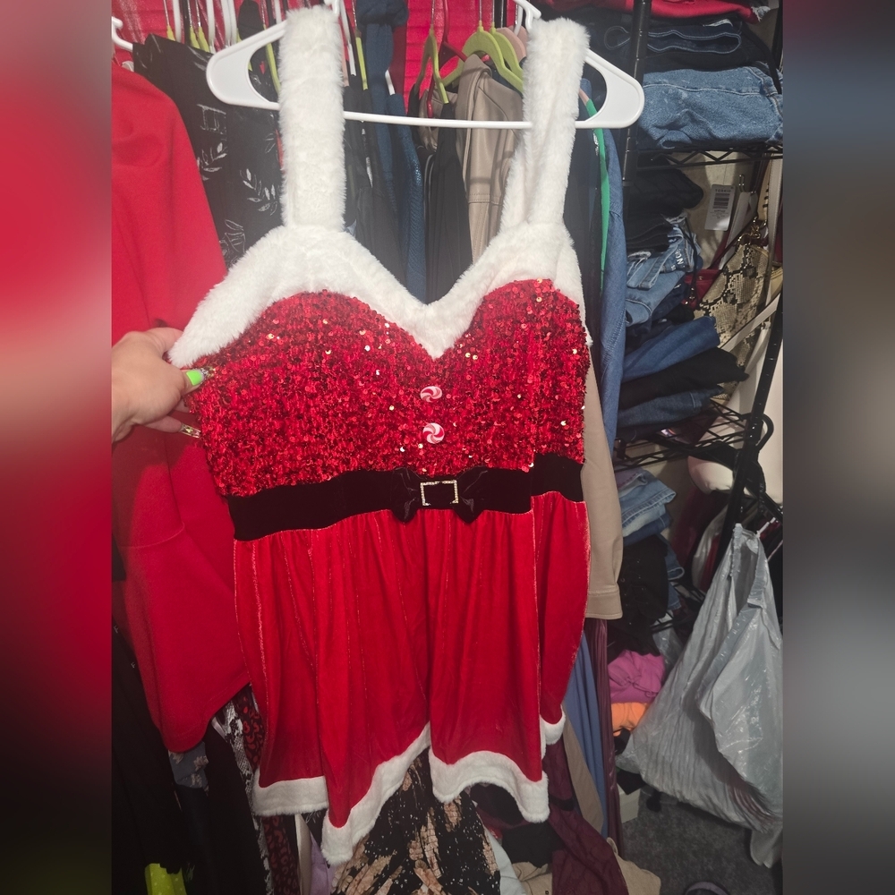 NWT NOBO SANTA CLAUS MINI DRESS 2x - Picture 4 of 7